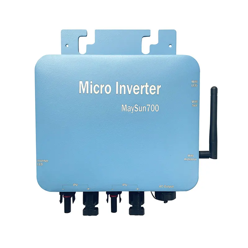 WVC-700 On Grid Tie Solar Micro Inverter Smart App Wifi Monitoring  Microinverter 700 Watt Pure Sine Wave Mini 