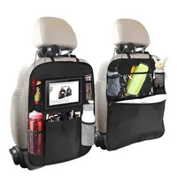 OLANGDA New-Backseat Organizer For Kids 2 Type (A+B) Kick Mats Back Seat Car Protector With Multi Pocket Storage Bag Holder For