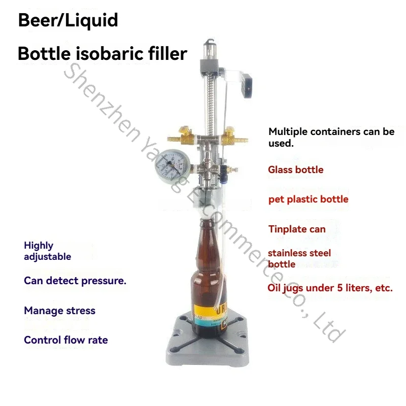 Defoaming filling and manual filling equipment for PET and glass bottles;isobaric filling machines for craft beer fresh wort