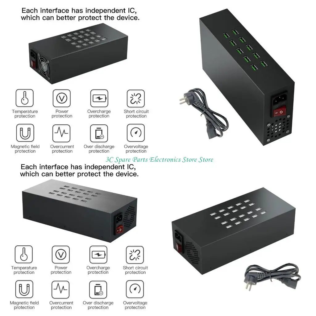 

SZ несколько портовых USB -зарядка 300 Вт электростанции для нескольких устройств Домашний офис