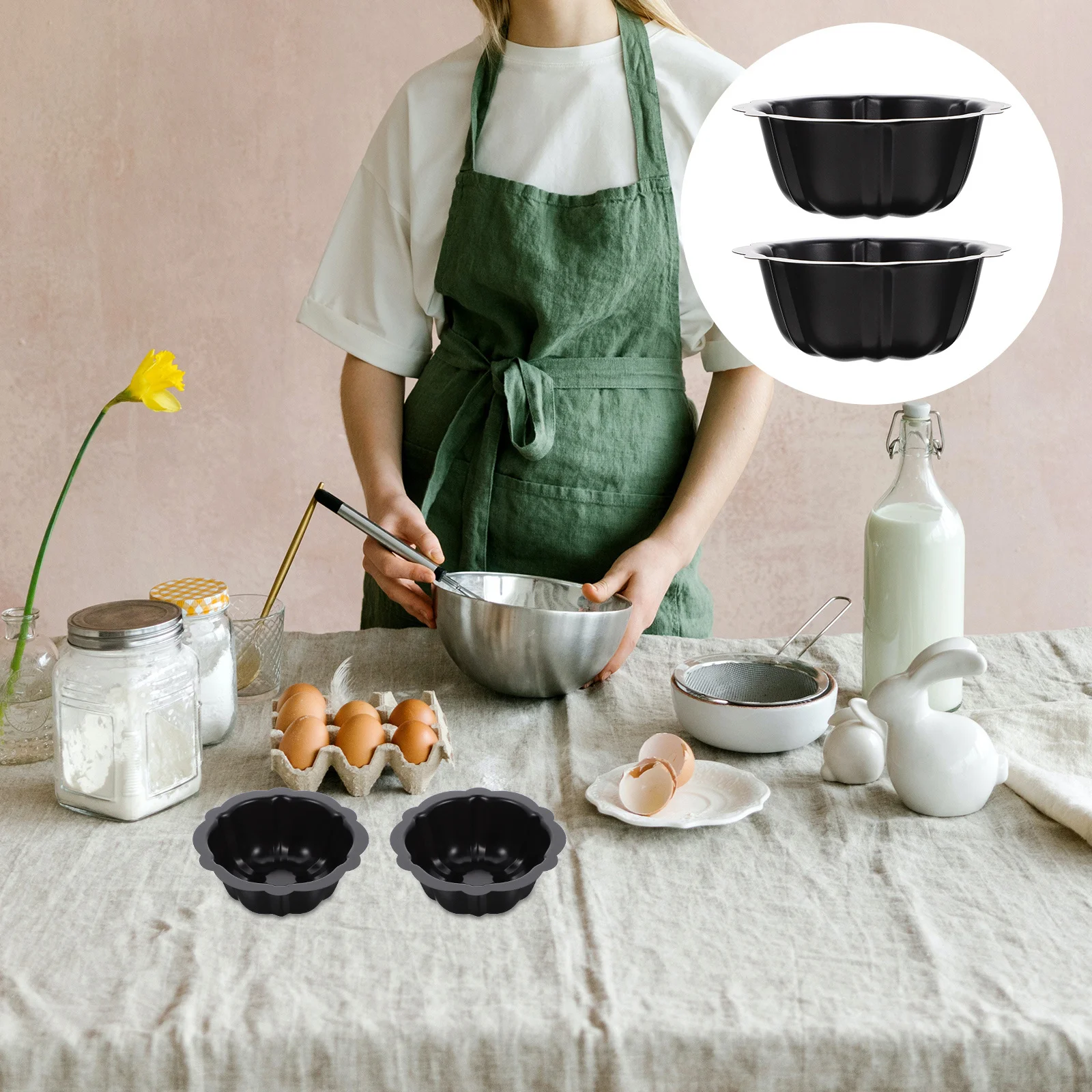 

2Pcs Pumpkin Shape Baking Molds Mini Cookie Molds Cake Biscuit DIY Tools Nonstick Reusable for Family Fun