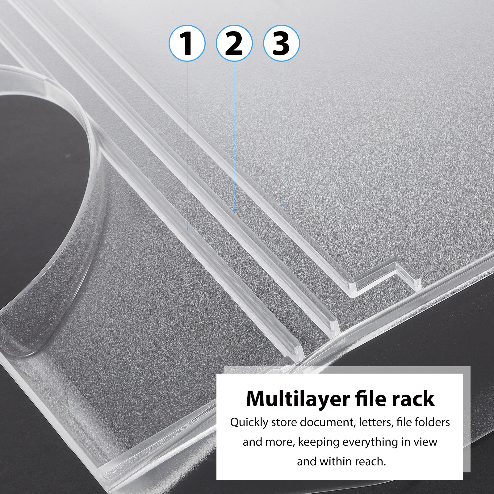 

Standing File Rack Office Desk Organiser Portable Shaped Plastic Desktop Organizer