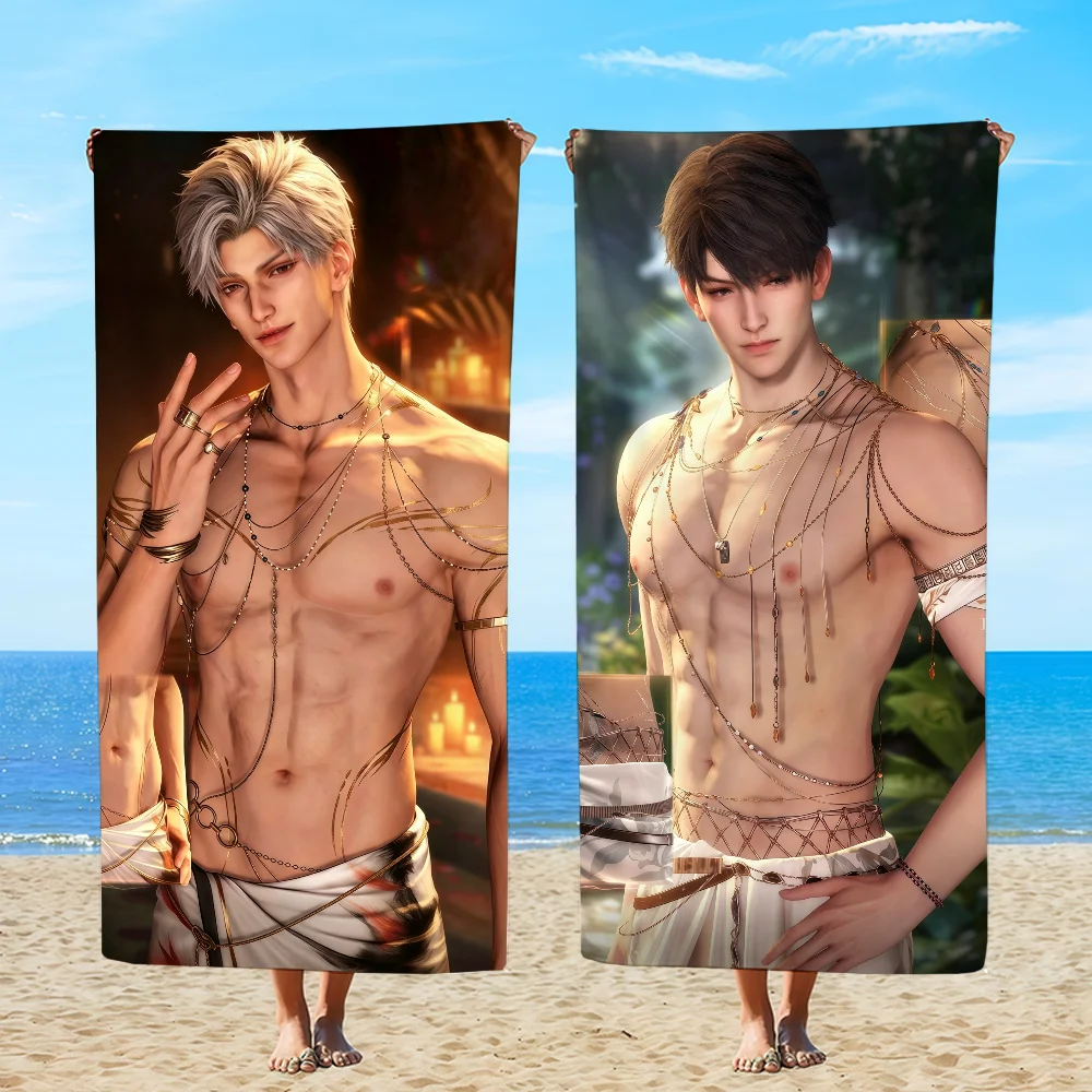 Game Love And Deepspace Hot Spring Towel Beach Oversized Soft Ultra Absorbent Quick Drying Large Pool Travel Camping Bathroom