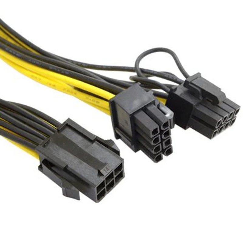 6Pin to Dual 8Pin Connector Wire Power Extension Cable Desktop Power Supply Lines