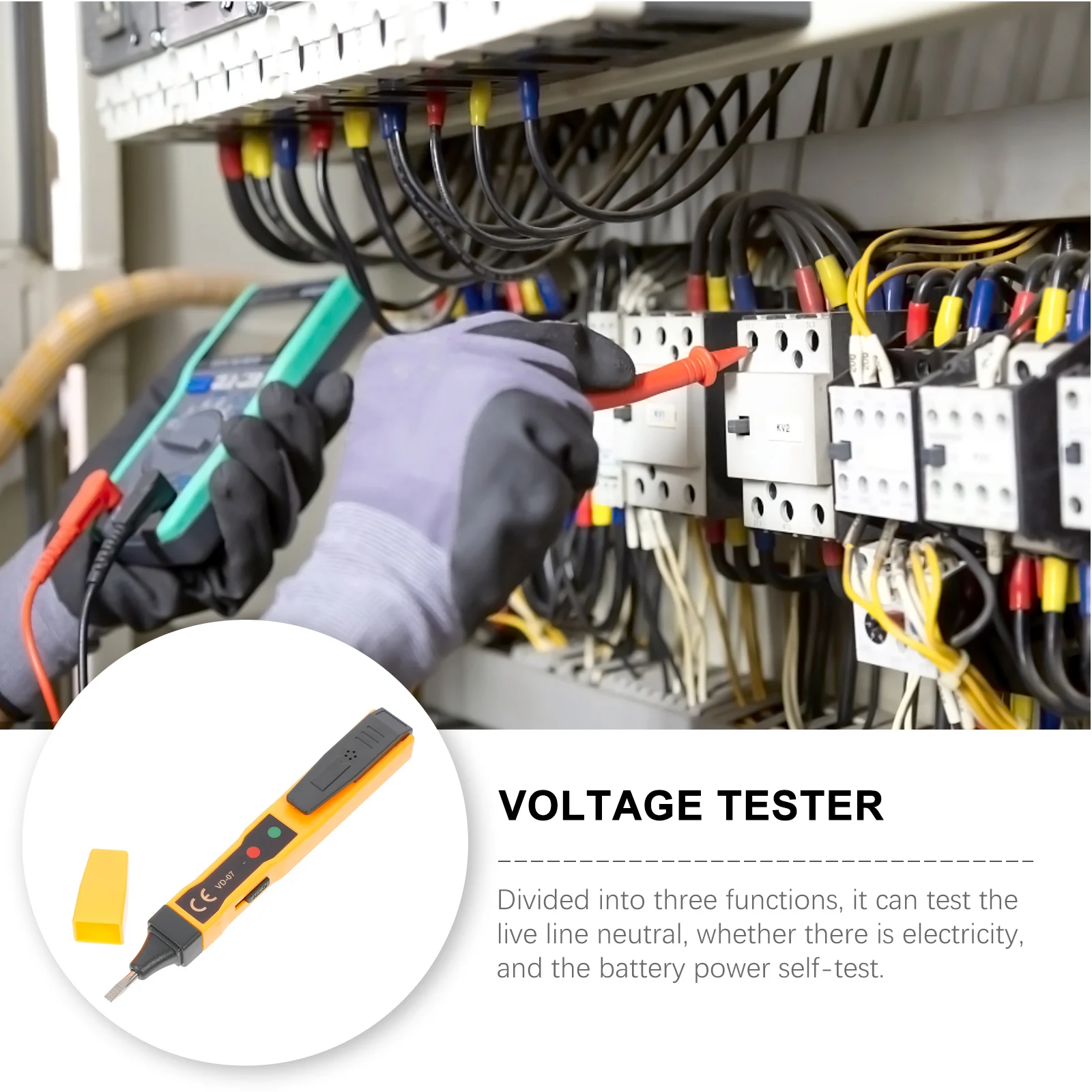 

Contactless Voltage Tester Pen Electrician Tool Live Wire Safety Induction Electrical Test Device VD-07