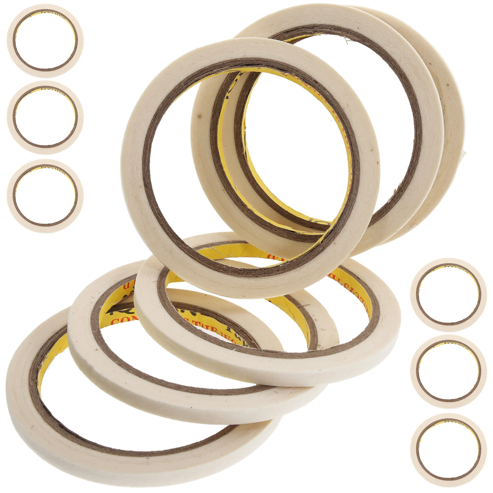 

20pcs Masking 50m x 30mm Brown Wrinkle Paper Tape Thin Adhesive Craft DIY Art Project Paper Tape Supply