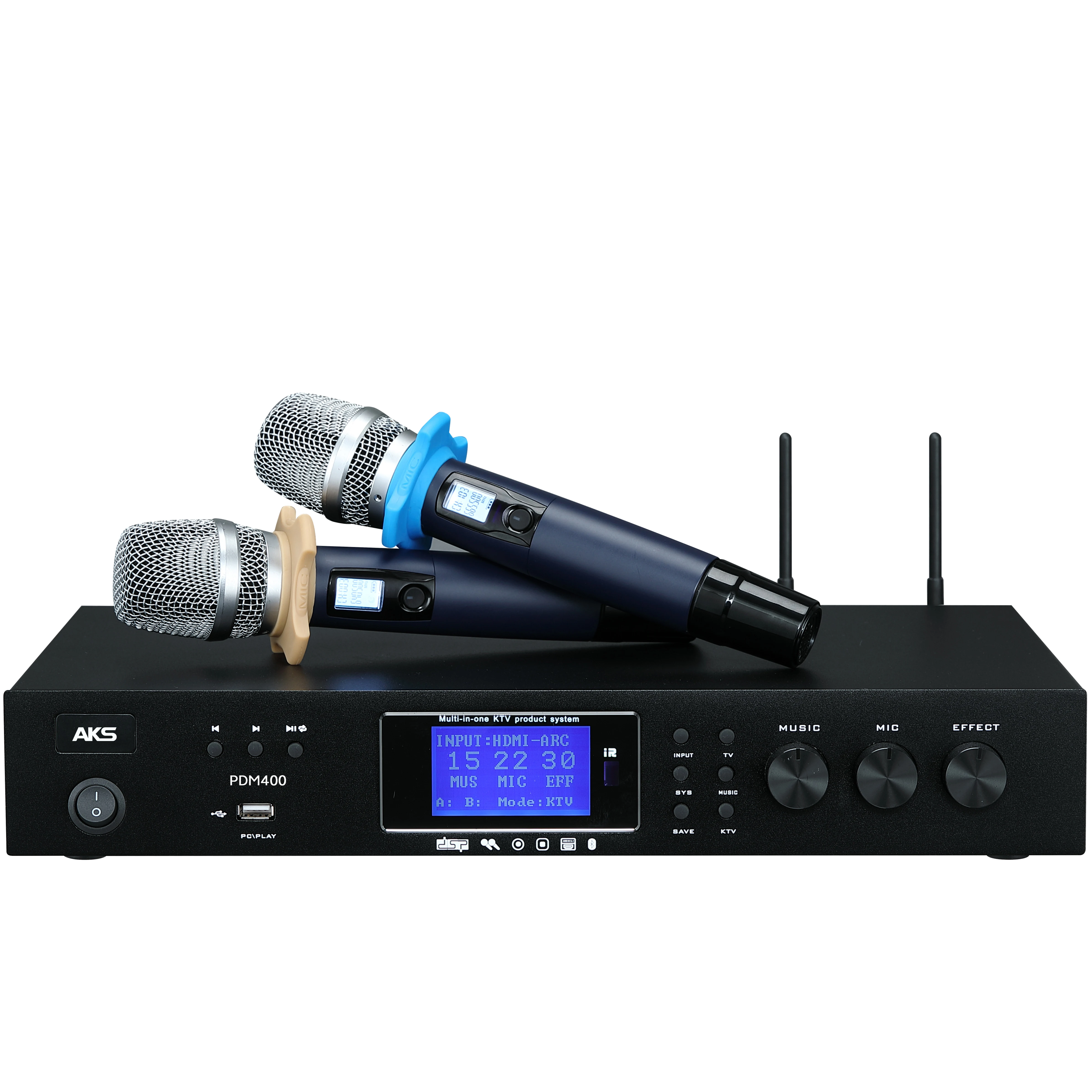 

Professional Digital Mixer Integrated Power Amplifier with DSP Audio Processor and Wireless Microphone for KTV and Home