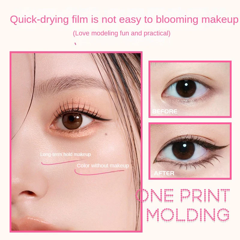 アイライナースタンプペン、一体型アイライナーペン、ナチュラルメイクアップ、初心者向けアシスタント、アイライナー作成の2ステップ