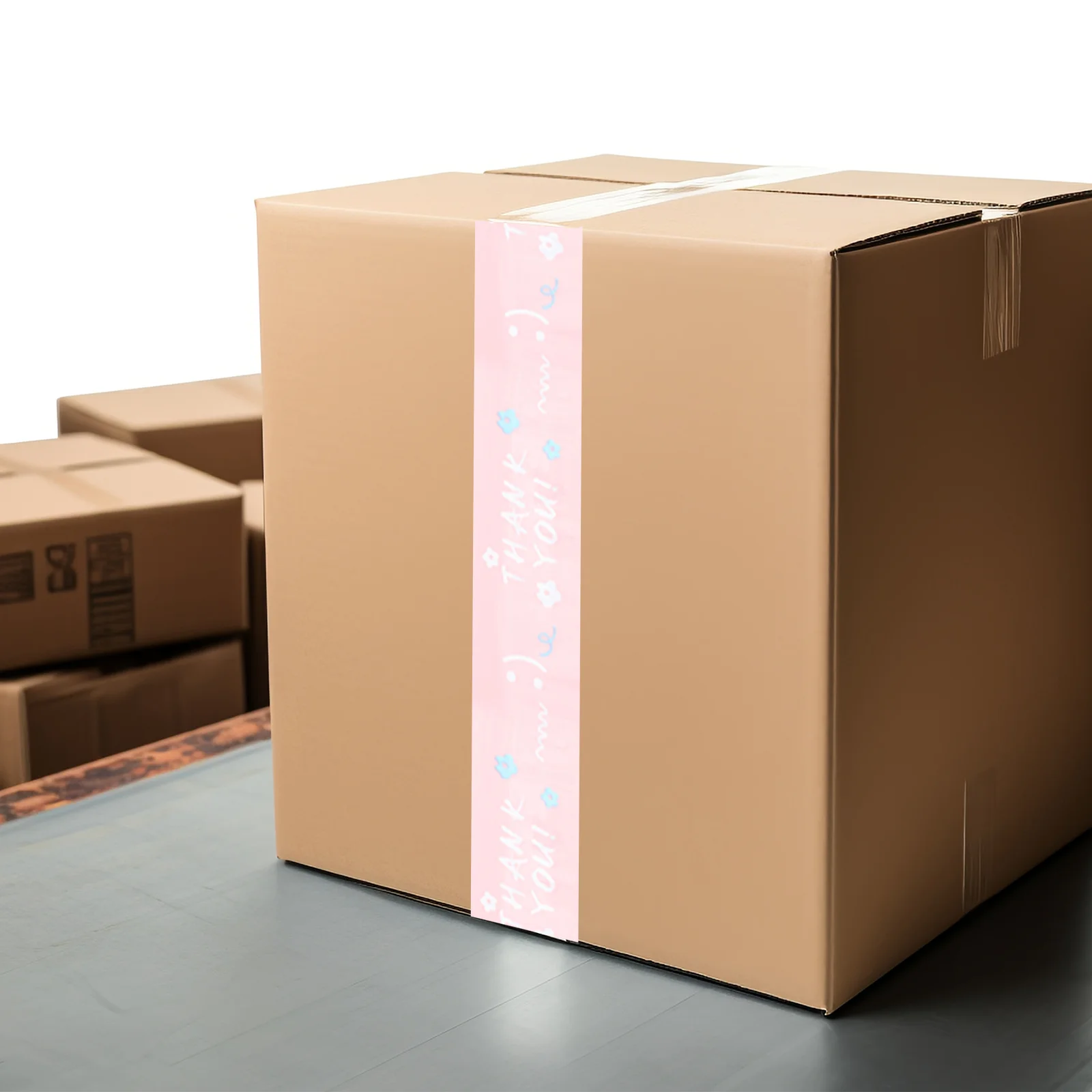 Лента «Спасибо» Декоративная уплотнительная упаковочная лента для транспортировочных коробок Упаковка для подарков Картонные коробки на вынос Деловая упаковка