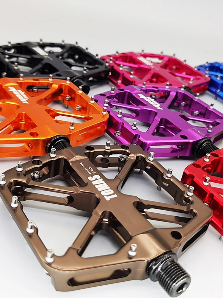 AliExpress NONE SHANMASHI Bike Pedals TOMAS new wide polished bicycle pedals Road Bicycle 3 Bearings Pedal Mountain Bike Cycling Anti-slip Pedal
