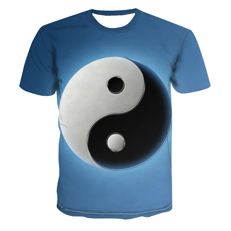 

Chinese Philosophy Tai Chi Yin Yang 3D Harajuku Print Fashion Streetwear Men Women Hip Hop Retro Round Neck Short Sleeve T-shirt