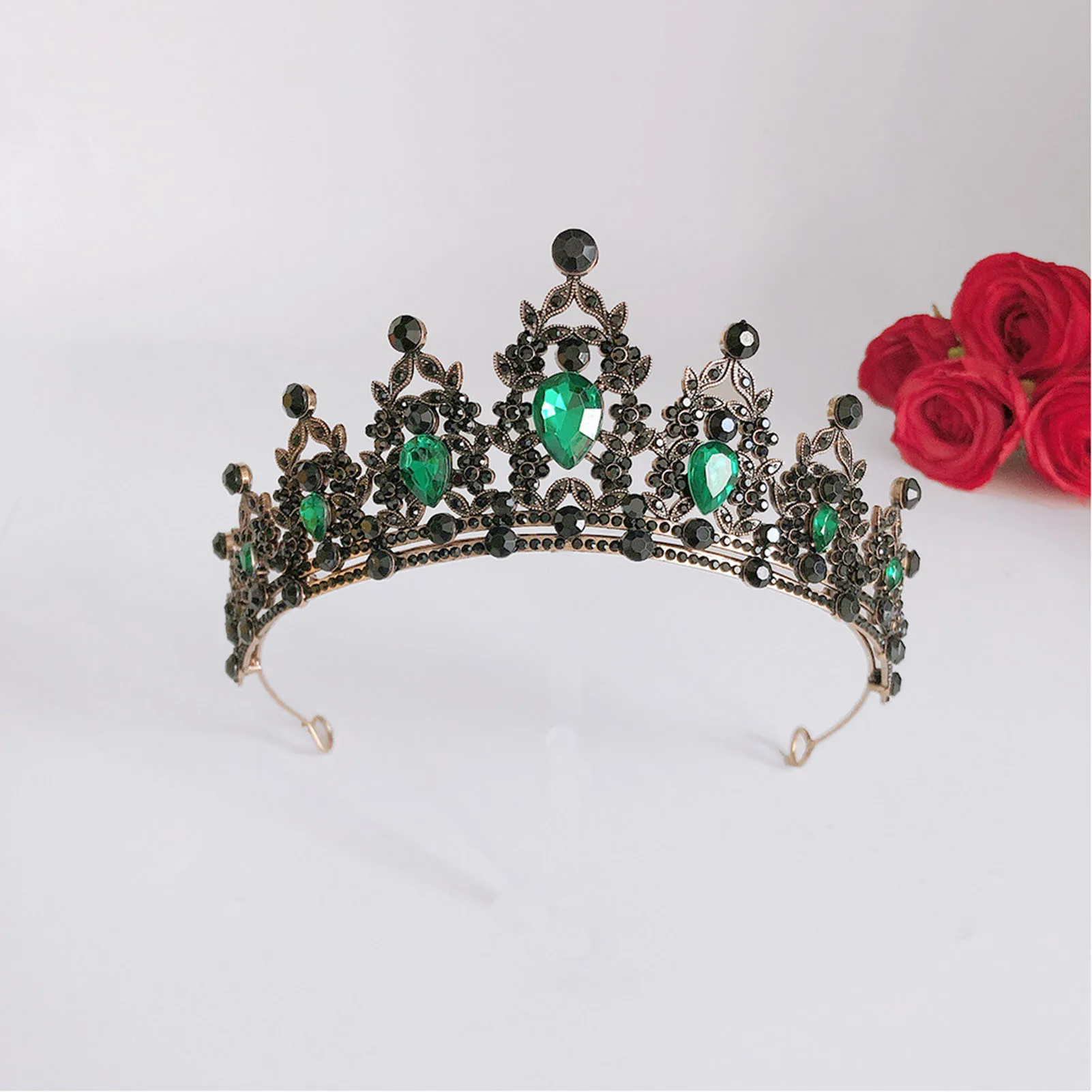 

Crystal Tiara Hair Accessories Bridal Crown Princess Baroque Elegant Hair Accessories for Birthday Party Adult Ceremony NIN668