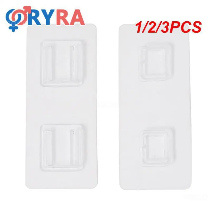 1/2/3PCS 5 Pairs Double Sided Adhesive Wall Hooks Wall Hanger Transparent Hook Double-Sided Multi-Purpose Shelf Mother Buckle