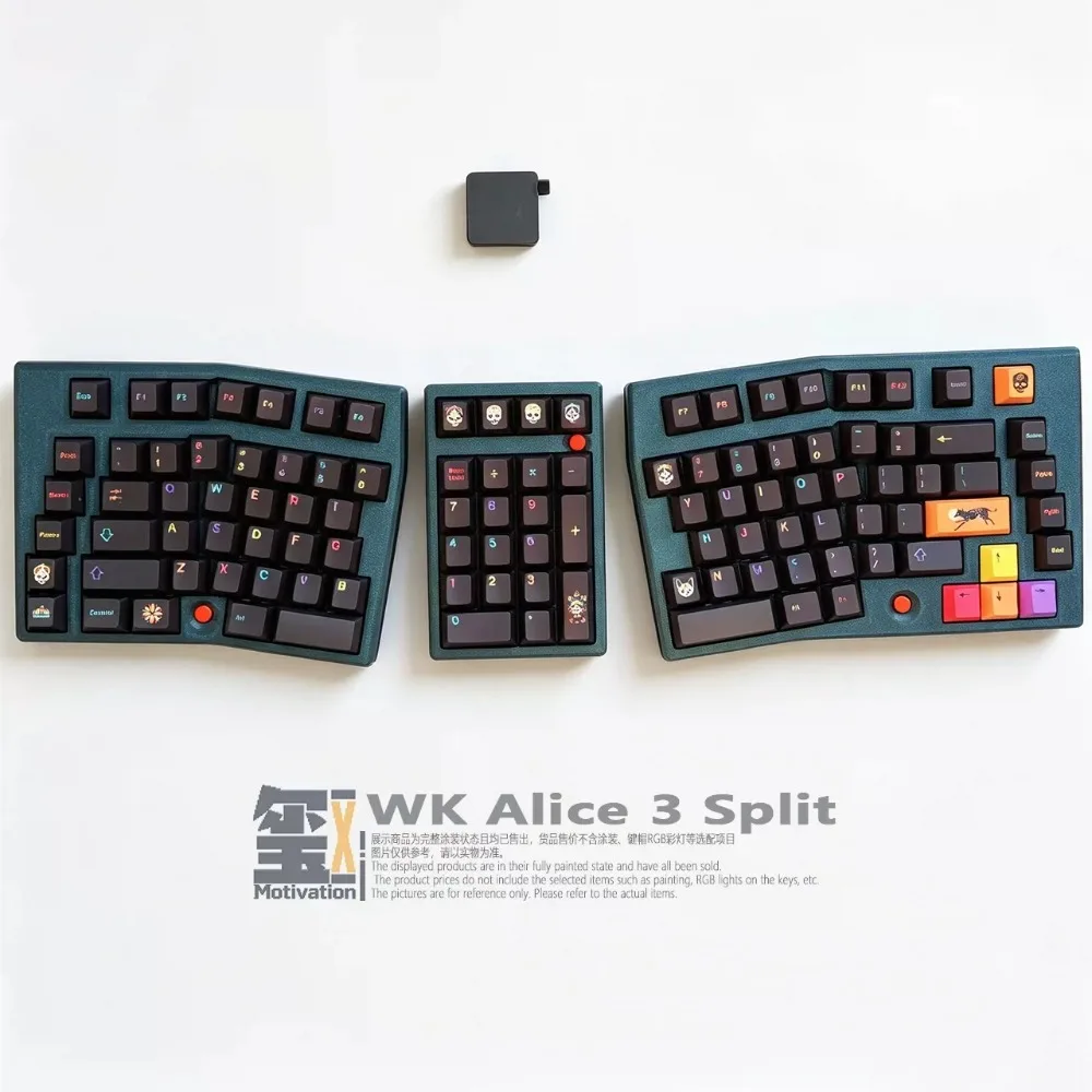 Alice 3 Integrated Split Keyboard Custom 2.4G Wireless Hot Swap Oled Screen Dongle Mechanical Keyboard Kit VIAL Gamer Keyboards