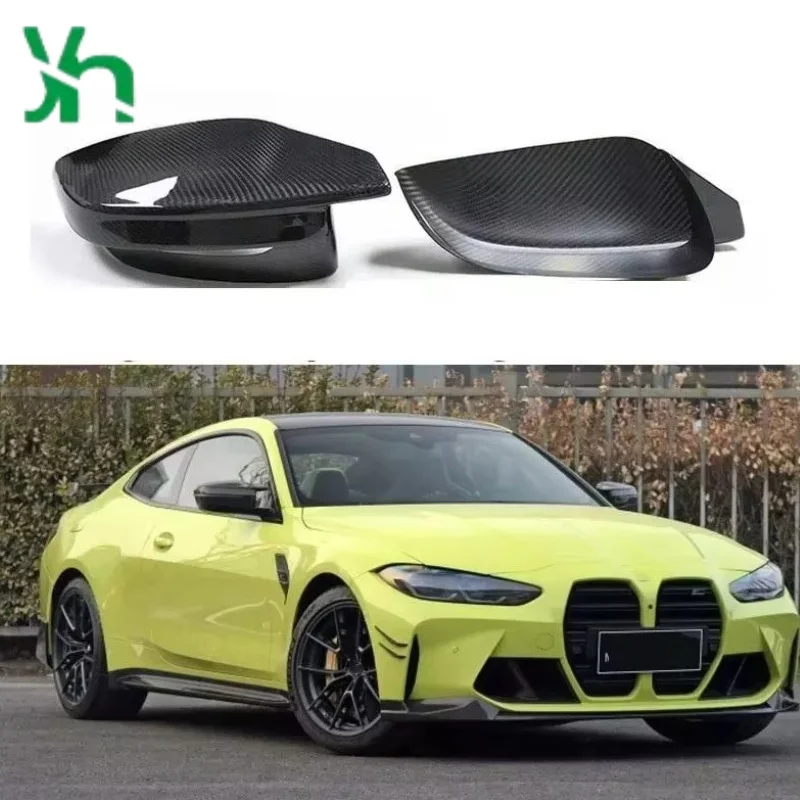 لسيارات BMW G80 غطاء مرآة جانبية ألياف الكربون الجافة الملحقات الخارجية غطاء مرآة الرؤية الخلفية #4