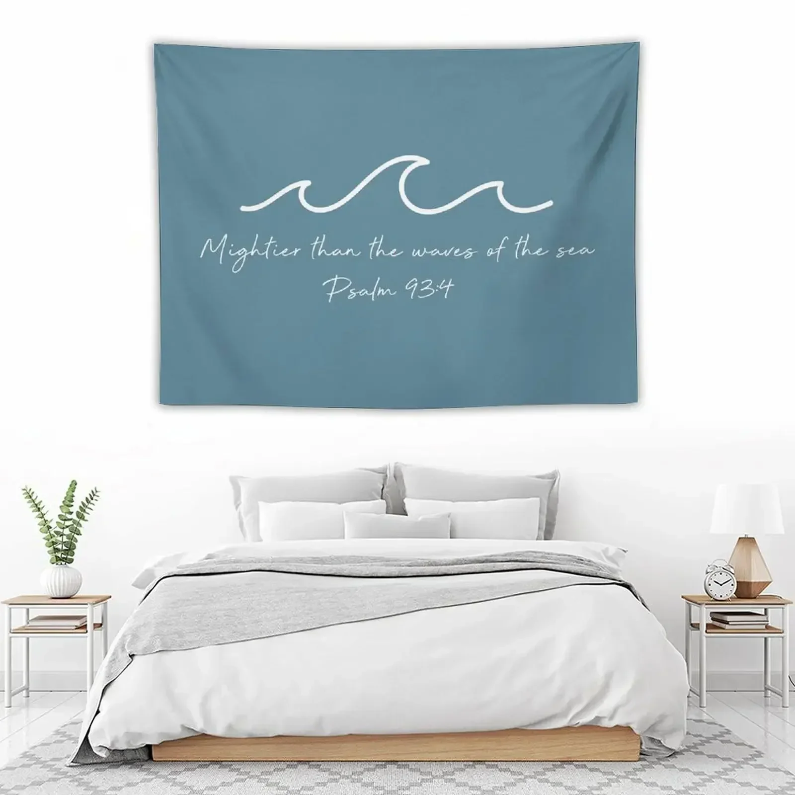 

Psalm 93:4 in white Tapestry Wallpaper Bedroom Decor Room Aesthetic Bedroom Organization And Decoration Tapestry