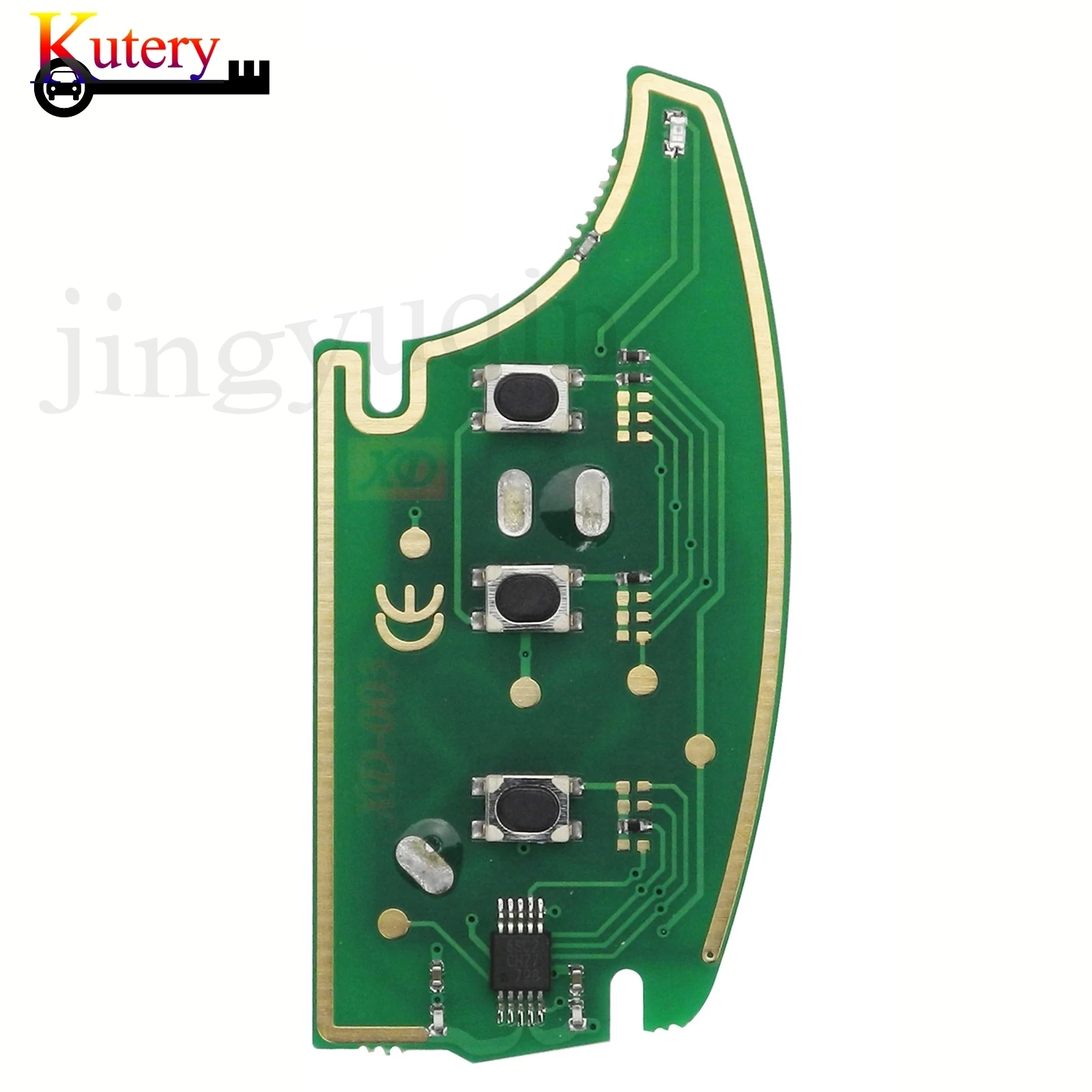 Jingyuqin circuito chiave auto remoto per Hyundai Elantra Accent Ix35 IX45 I30 Solaris Tucson 3 pulsanti 433mhz ID46 Chip