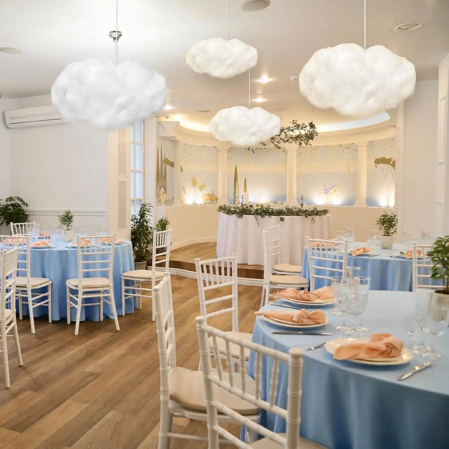 9pcs Artificial Cotton Clouds Kids Ceiling Interior Cloud Decor Room DIY Wedding Rainbow Birthday Party Decoration Living Room ﻿