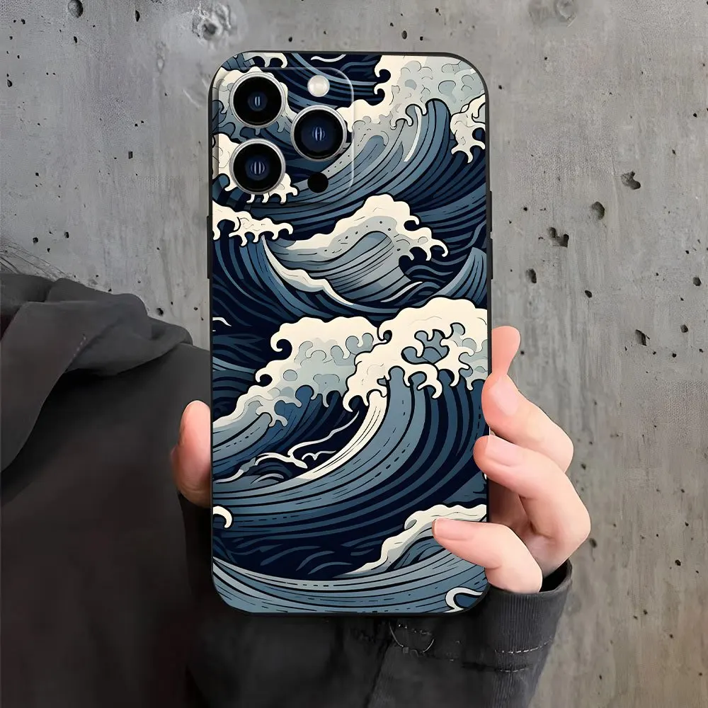 

Hailang creative black TPU mobile phone accessories for iPhone 11/12/13/14/15/16/Pro Max series back cover