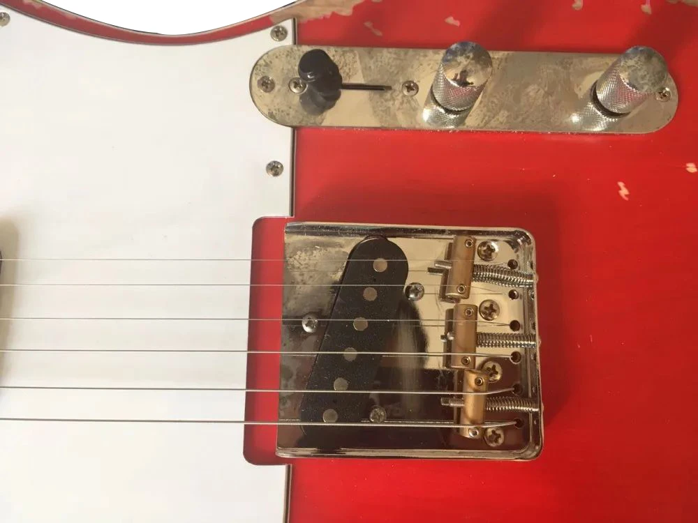 Biggest handcraft studio.aged red st strat stratocast er guitar handmade guitar Ash body old hardware