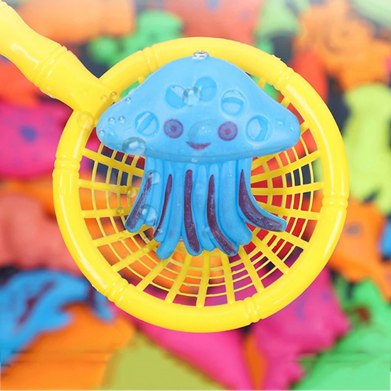Kinder-Angelspielzeug-Set, Spielwasserspielzeug für Babys, magnetische Stange und Fische mit aufblasbarem Pool, Outdoor-Sportspielzeug für Kinder