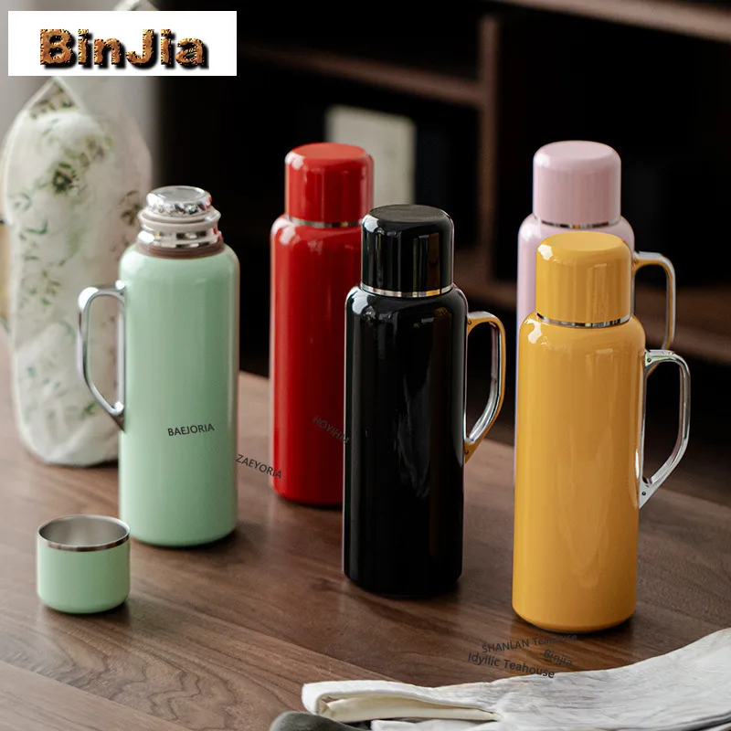 BAEJORIA 700ml Stainless Steel Thermos Bottle Vacuum Insulation Leak-proof Coffee Tea Kettle With Detachable Kitchen Gadget