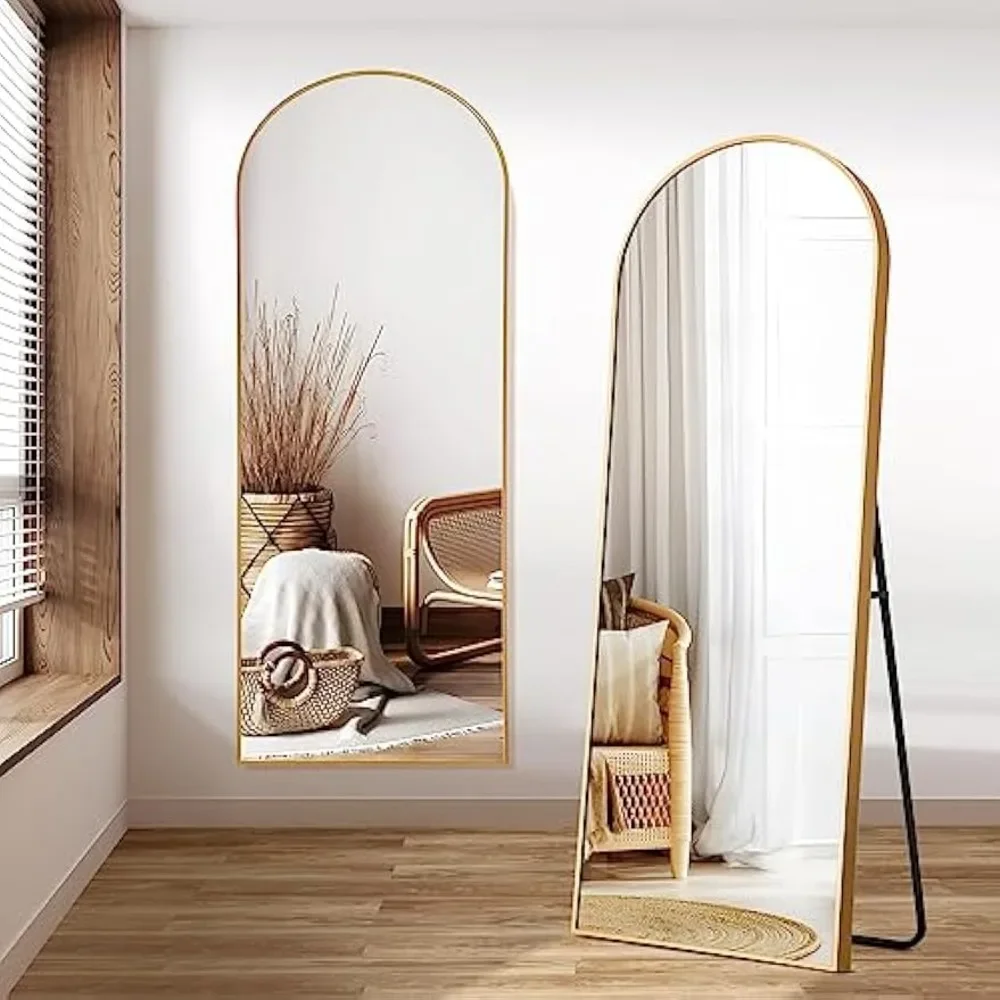 Floor Mirrors Using high-quality explosion-proof film glass High definition imaging is sturdy and durable,Suitable for bedrooms