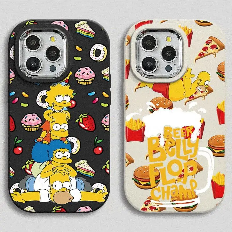 Simpsons Family Disney Phone Case for Apple iPhone 13 15  Pro Max 14 13 Pro 11 12 14 Plus 15Plus Silicone Soft TPU