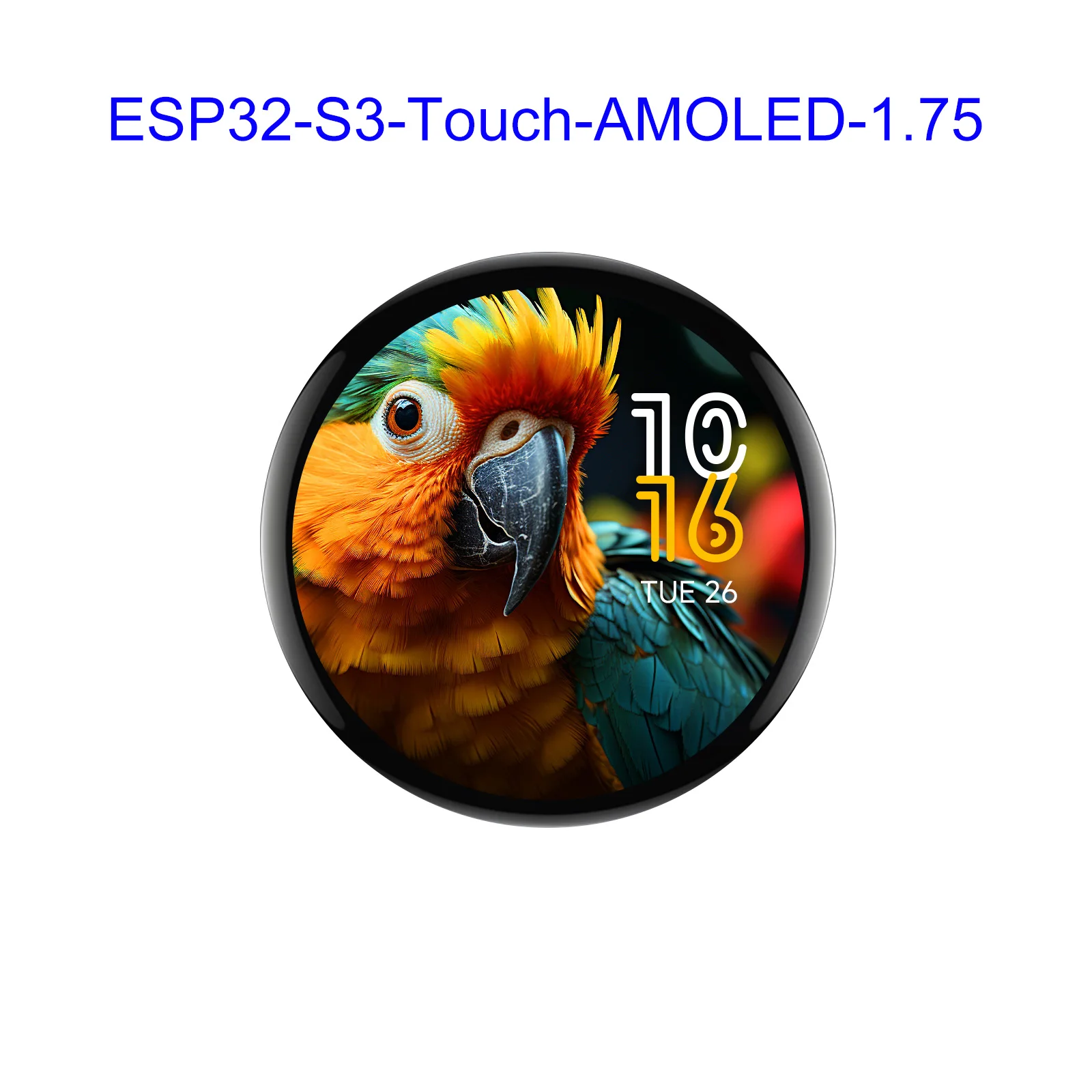 

ESP32-S3 1,75-дюймовый AMOLED круглый сенсорный дисплей макетная плата 32-битный двухъядерный процессор LX7 466x466 интерфейс QSPI