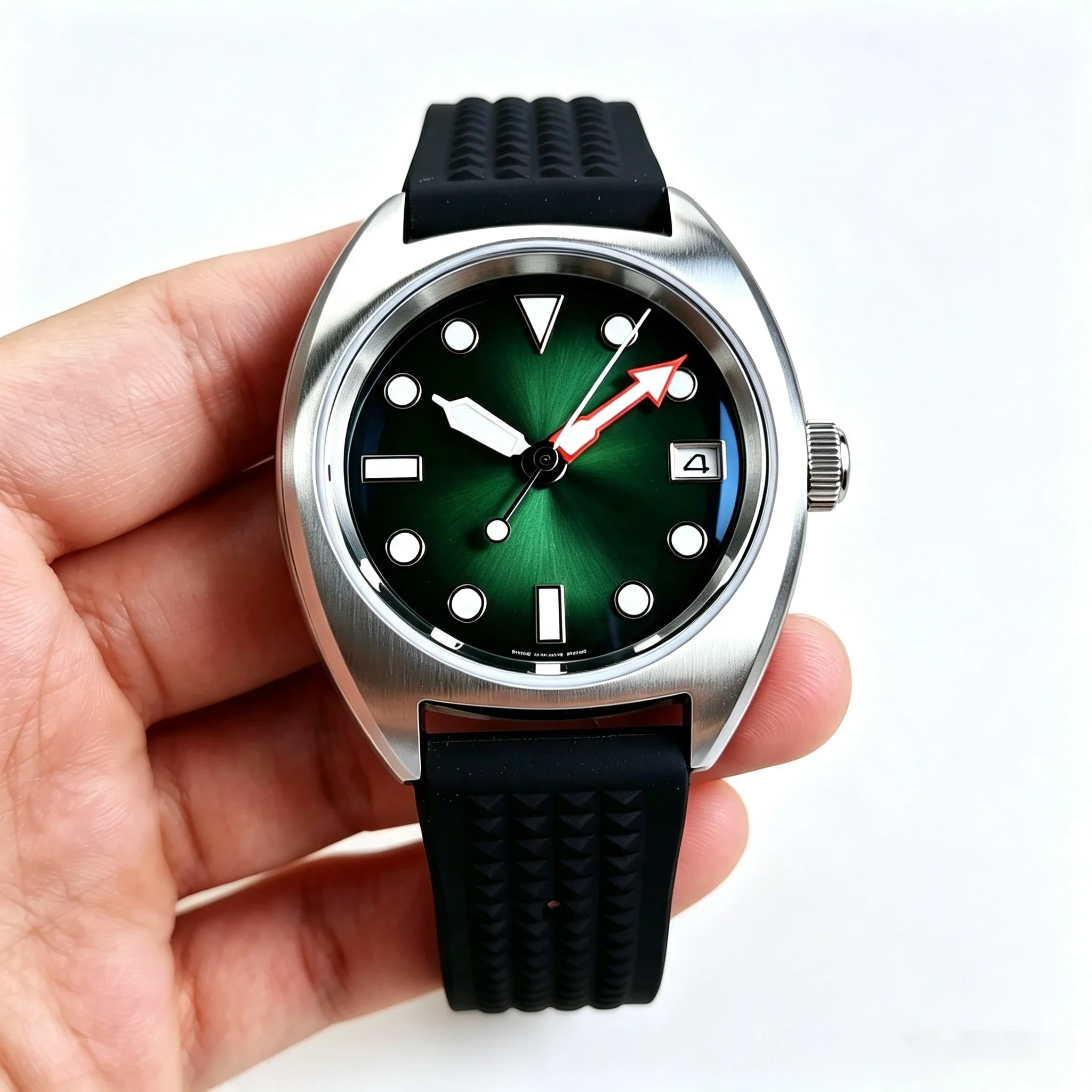 Sapphire Watch Crystal Double Domed - Tandorio 36mm 20ATM Dubbel Koepelvormig Saffierglas