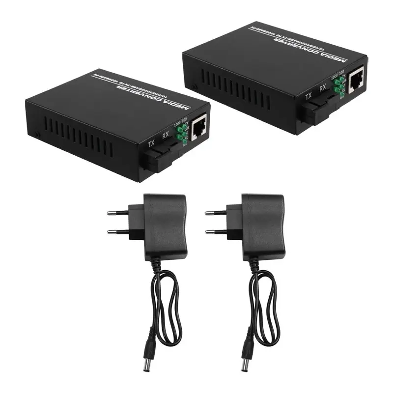 Новый Ethernet-конвертер Tech Fiber в RJ45, 3 км, гигабитный Ethernet-конвертер, медиаконвертер, вилка европейского стандарта