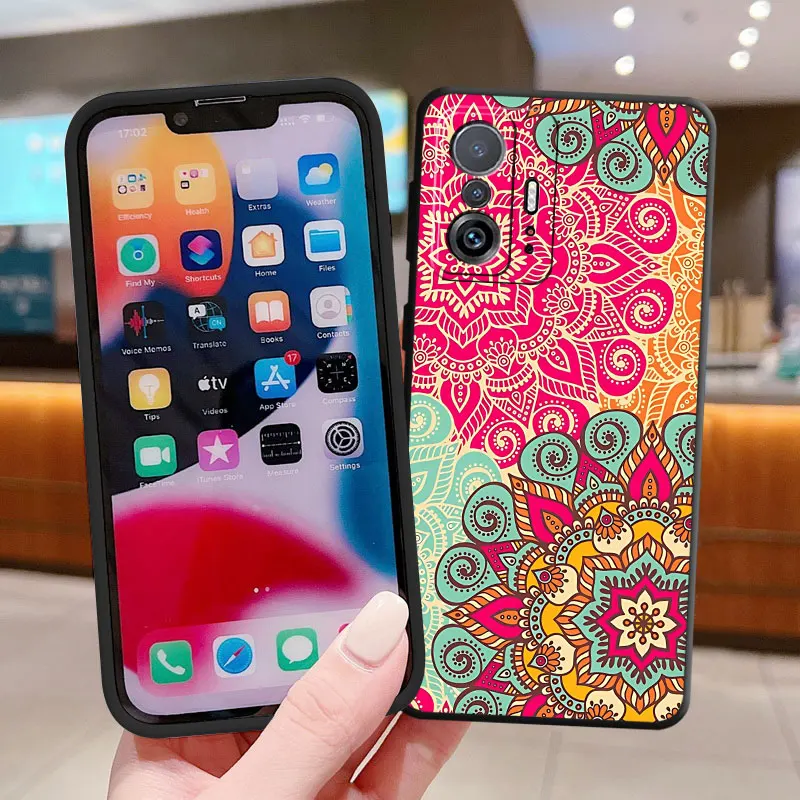 Phone Case for Xiaomi Mi 13 10T Pro 11 Lite 11T 12 Lite Note 10 12T CC9 Pro 11T Color Mandala Flower Back Funda Cover TPU Soft