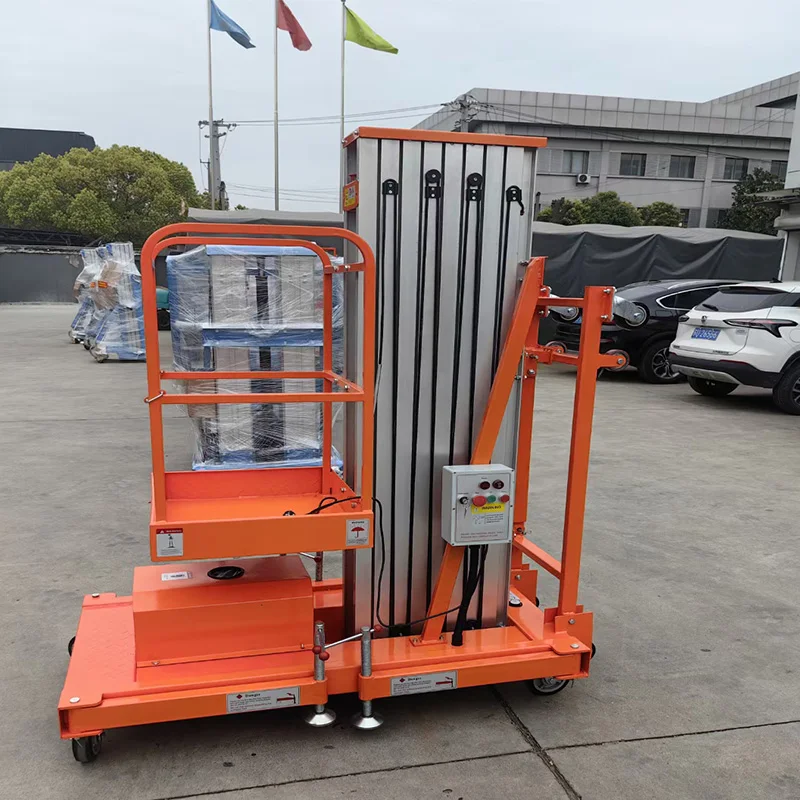 Eterlift Factory Direct Single Column Aluminum Alloy Lift, 4-16m Lifting Height 120kg-200kgElectric Hydraulic Lift Platform