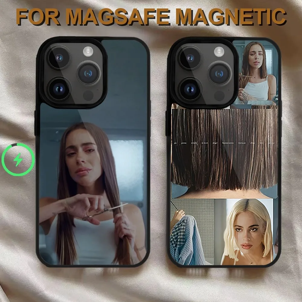 Singer Tini Stoessel Un Mechon De Pelo  Phone Case  For iPhone 14 13 12 11 15 Pro Max Magsafe Wireless Charge Plus Mini Cover