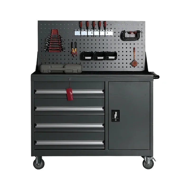 

Heavy Tool Car Trolley Hardware Tool Cabinet Auto Repair Multifunctional Storage Cabinet Workshop Parts Tin Trunk