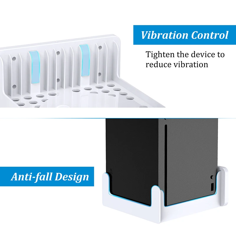 PlusAcc جدار جبل حامل تخزين قوس رف الغبار المحمولة حمل ديكور ل Xbox سلسلة X وحدة التحكم العمودي حامل