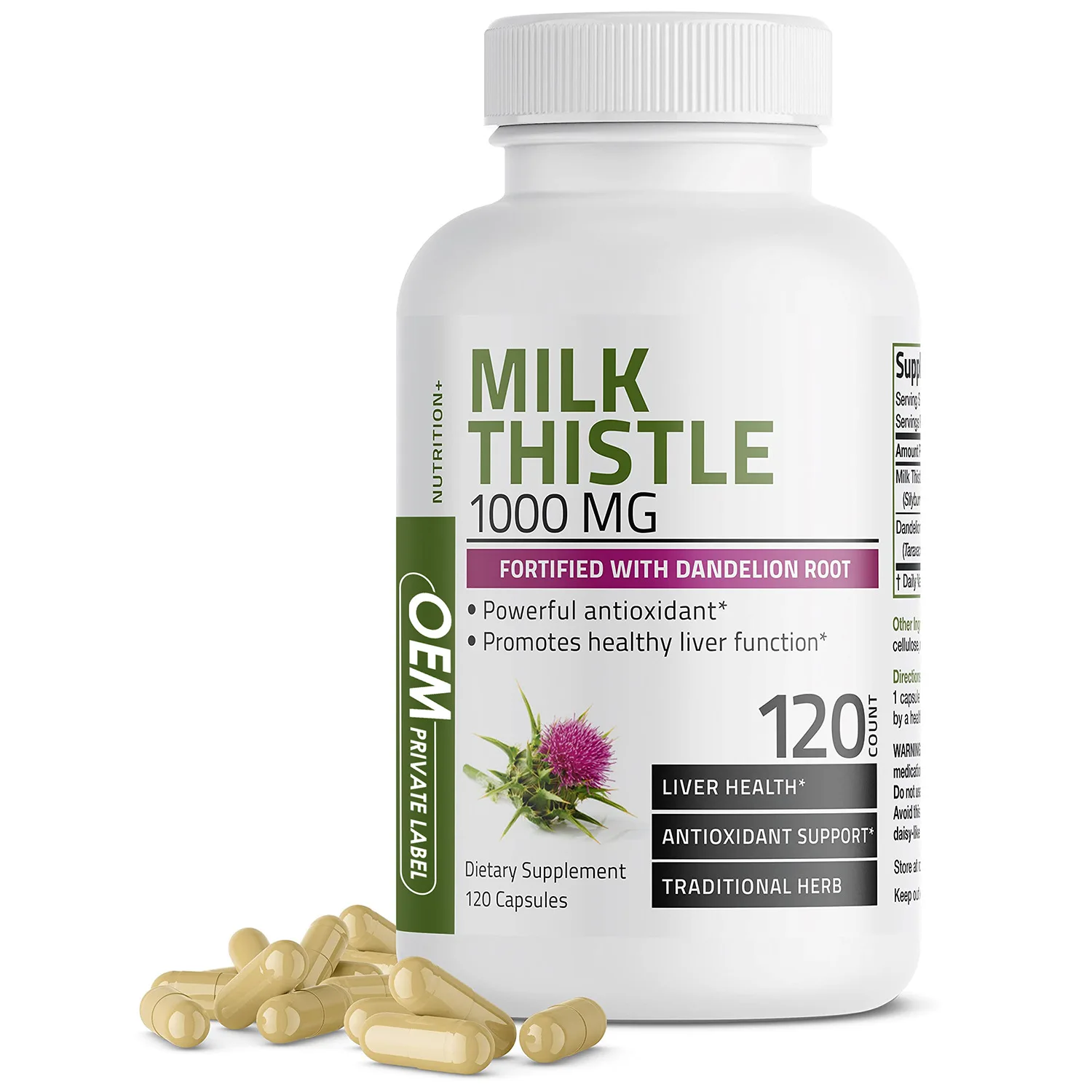 Liver Detox Natural Milk Thistle Capsules Liver Detox 120pcs Protecting Helps Repair Supports Liver Detoxificatio Renew Formula