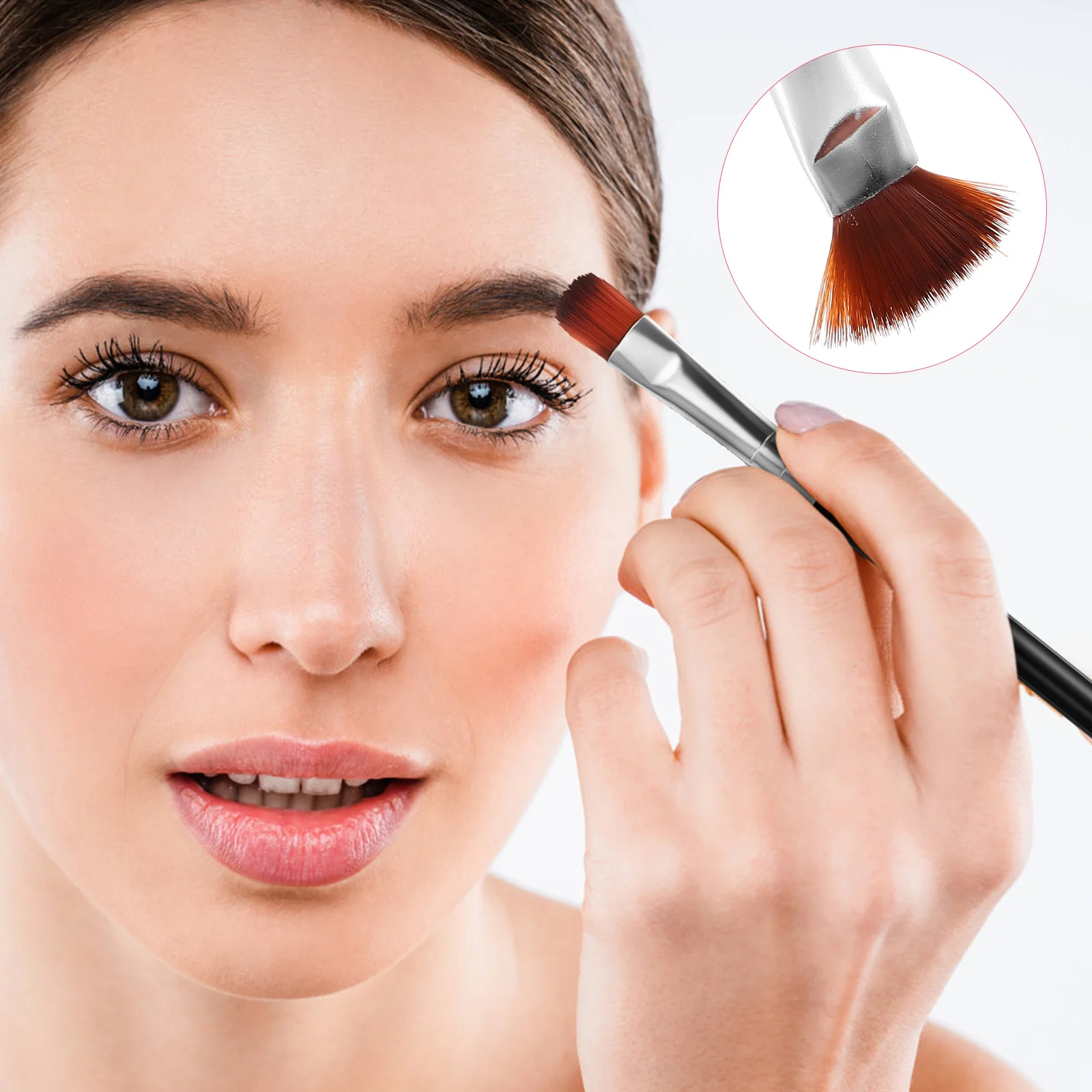 6Pcs Eyebrow Brush Set Professional Makeup Brushes Multifunctional for Eyebrow Powder Mascara Blending Shaping