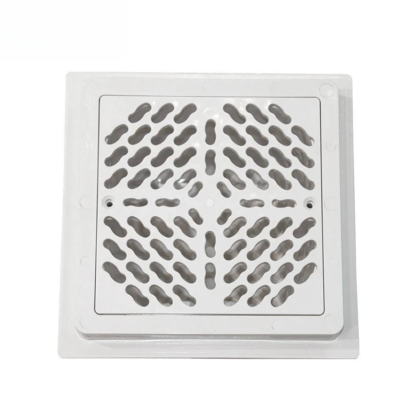 Swimming pool main row grille, white ABS non-slip pool grille plastic cover