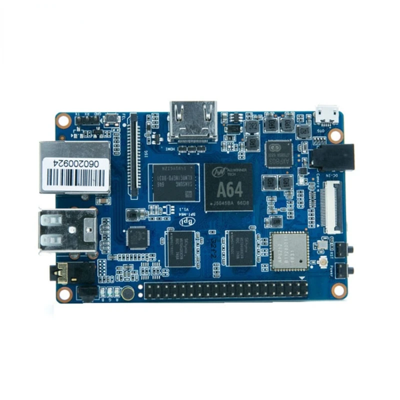 Hardware 2GB RAM 8GB eMMC WiFi BT Onboard Allwinner 64 bit Quad Core Banana Pi BPI M64