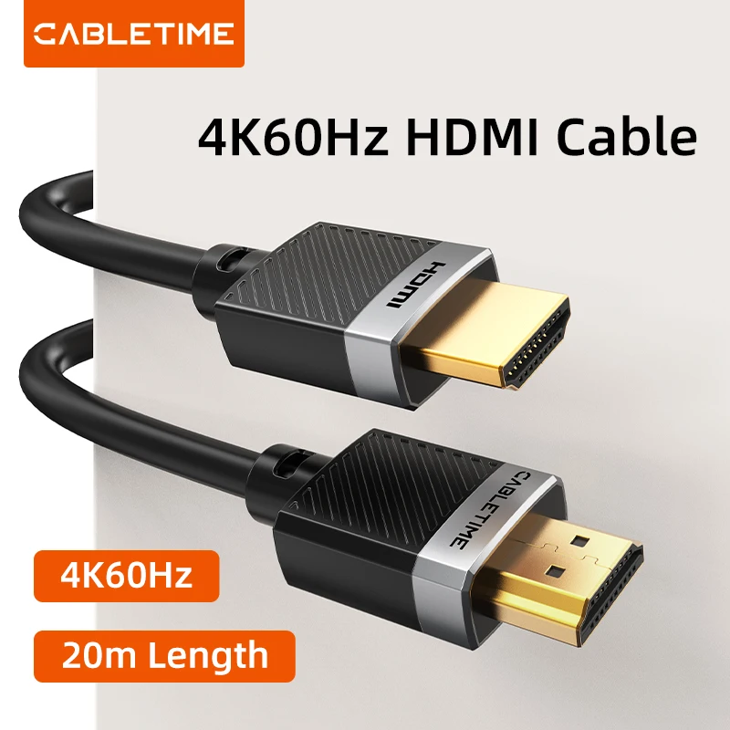 

CABLETIME HDMI 2.0 Cable 4K 60HZ for PS4 TV Computer Projector Switch Box hdmi 4K 60hz cable Video Cable C515