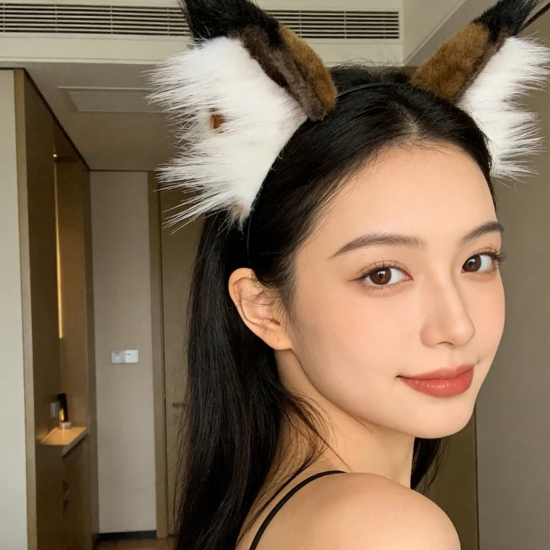  Comfortable Kitten Ears Furry Headbands For Enjoyment Maid Headwear Photo Props