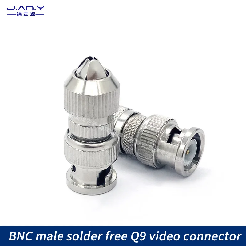 

BNC male to bamboo joint conversion head Q9 video head solderless BNC male to petal head bamboo joint monitoring head