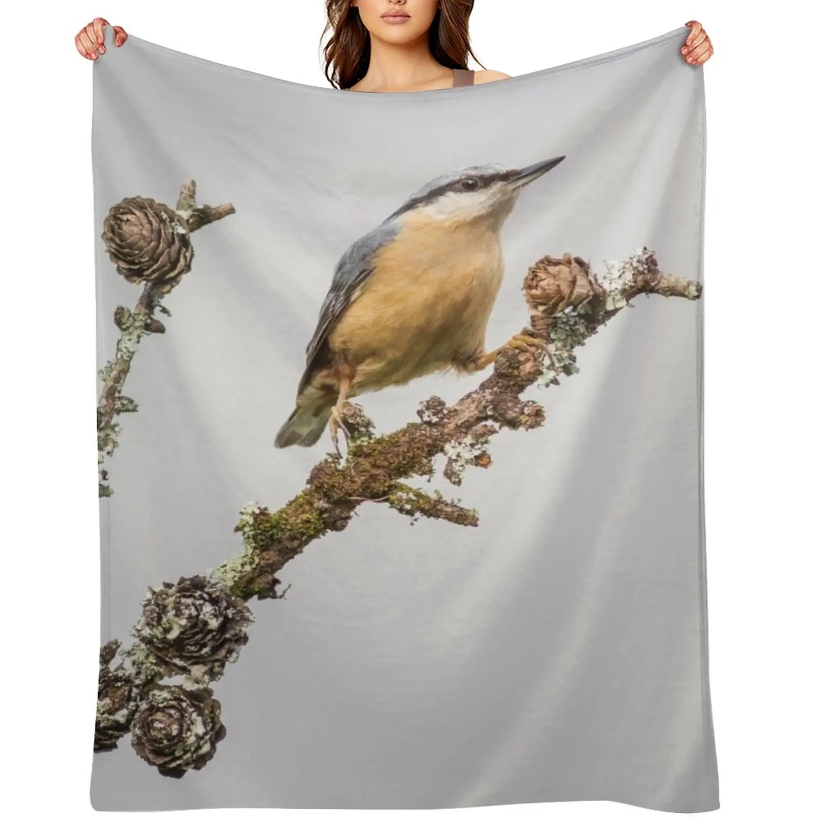 

Nuthatch Throw Blanket Luxury Soft Beds Sofas Sofa Quilt Blankets