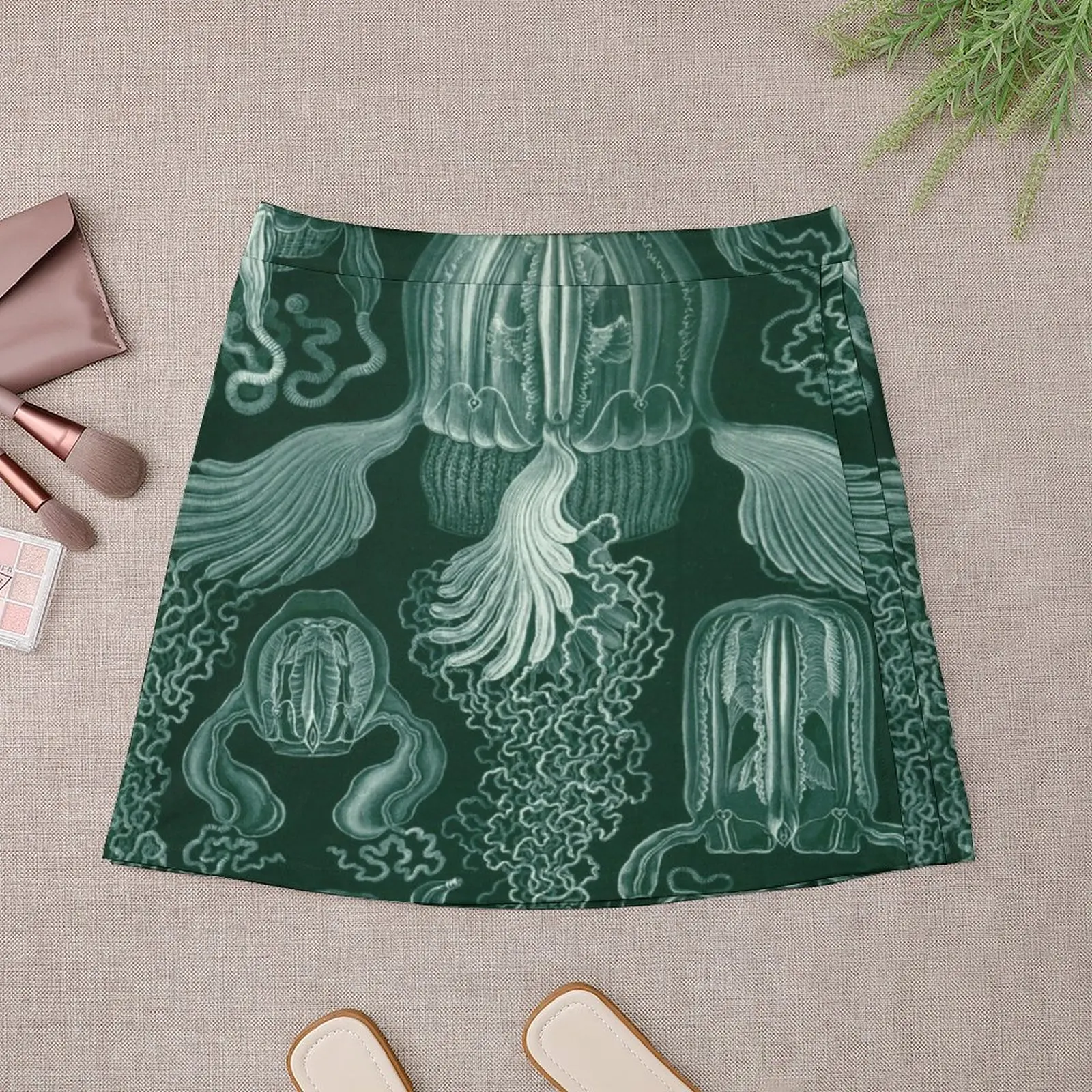 Haeckel Cubomedusae Drawing Mini Skirt 90s vintage clothes korean skirt