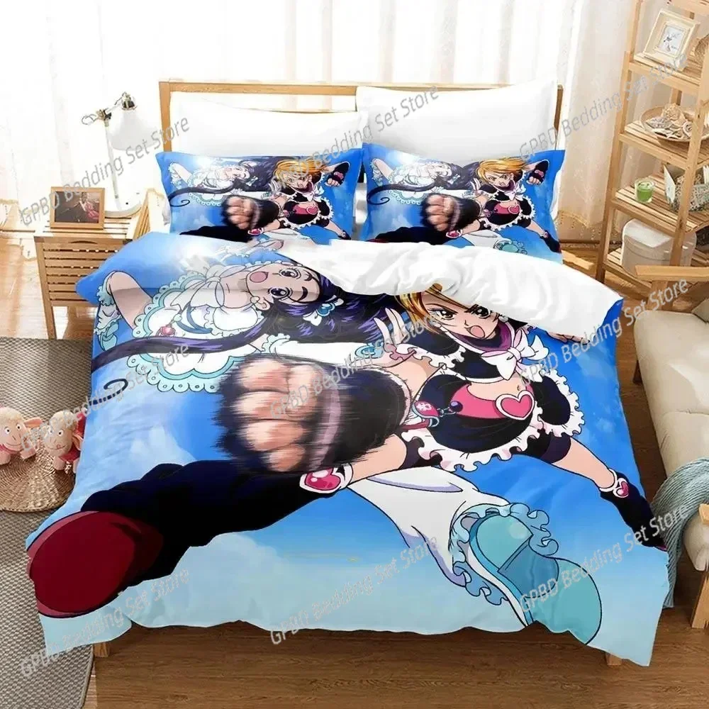 

Anime Pretty Cure Bedding Set Single Twin Double Queen King Cal King Size Bed Linen Set