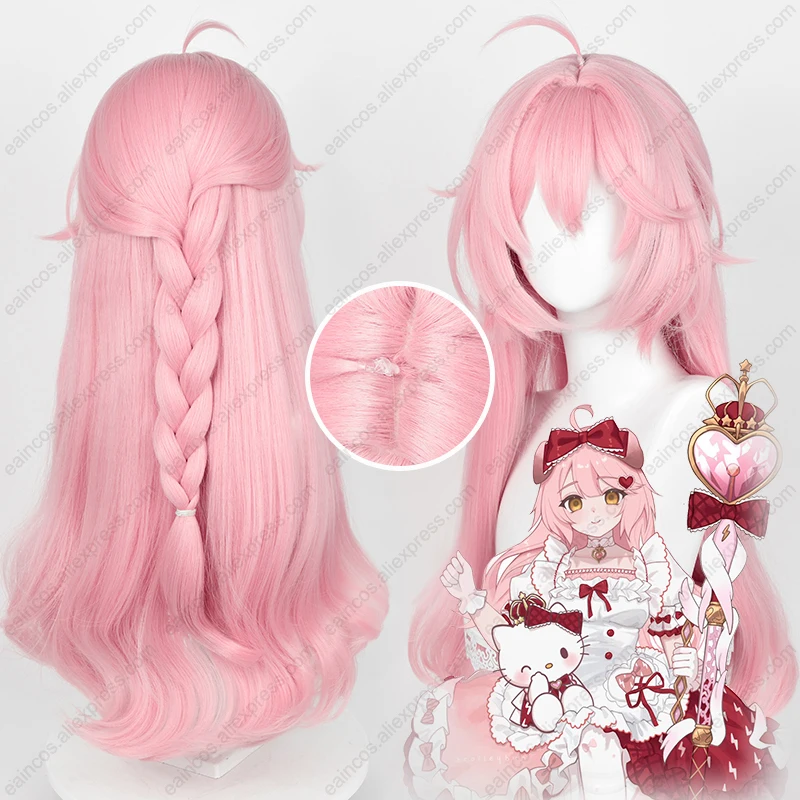 Goldenglow Cosplay Wig 70cm Long Dark Pink Wigs Heat Resistant Synthetic Hair