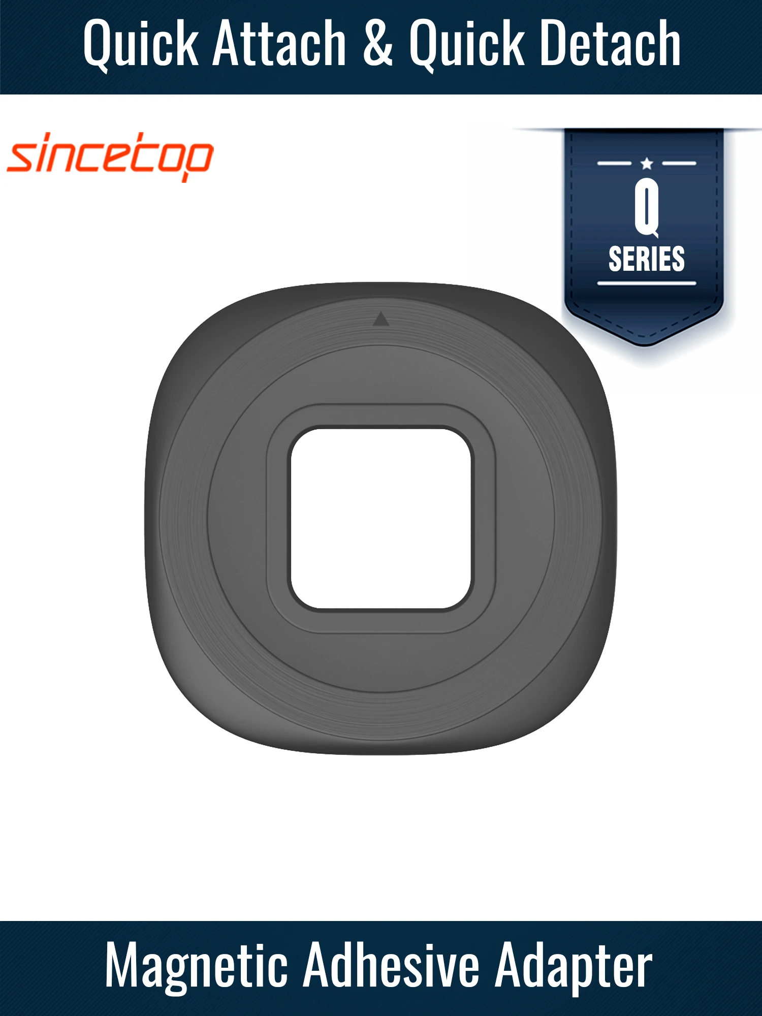 Universal Magnetic Adhesive Adapter , Only For Sinceop Series Q Mount , Air-vent/Car/Bike/Belt Clip/Wall/Armband/Wristband Mount