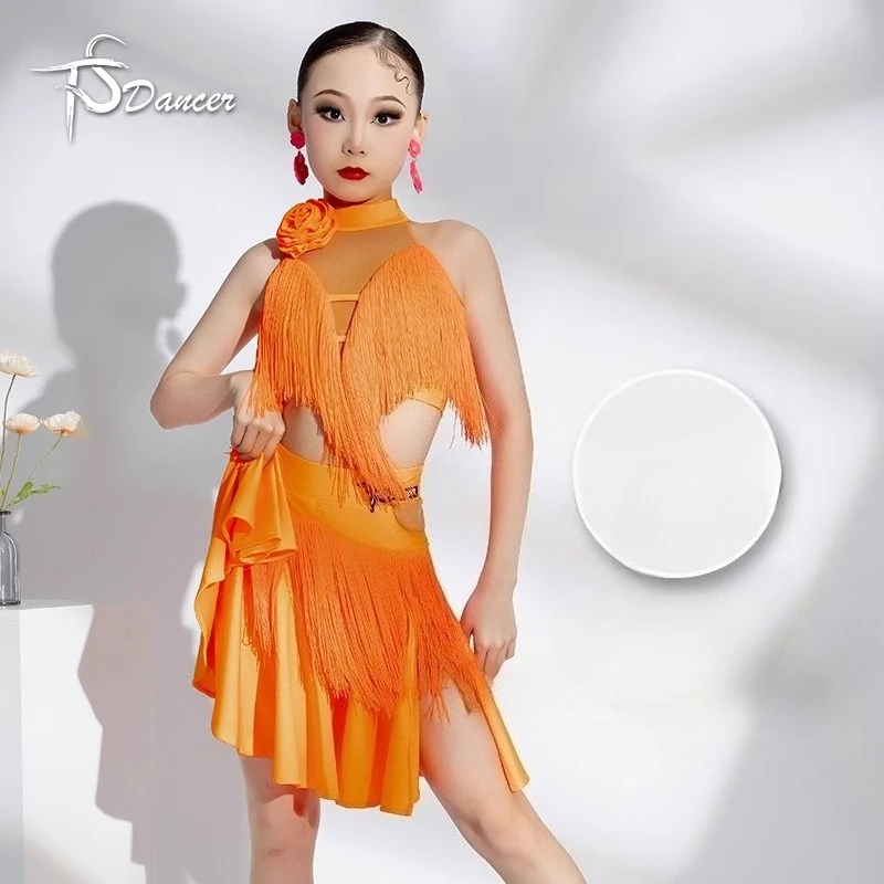 المتقدمة نمط جديد اللاتينية فستان رقص فتاة التدريب المهني فستان الشاش بلون قاعة الرقص غير النظامية هامش زي