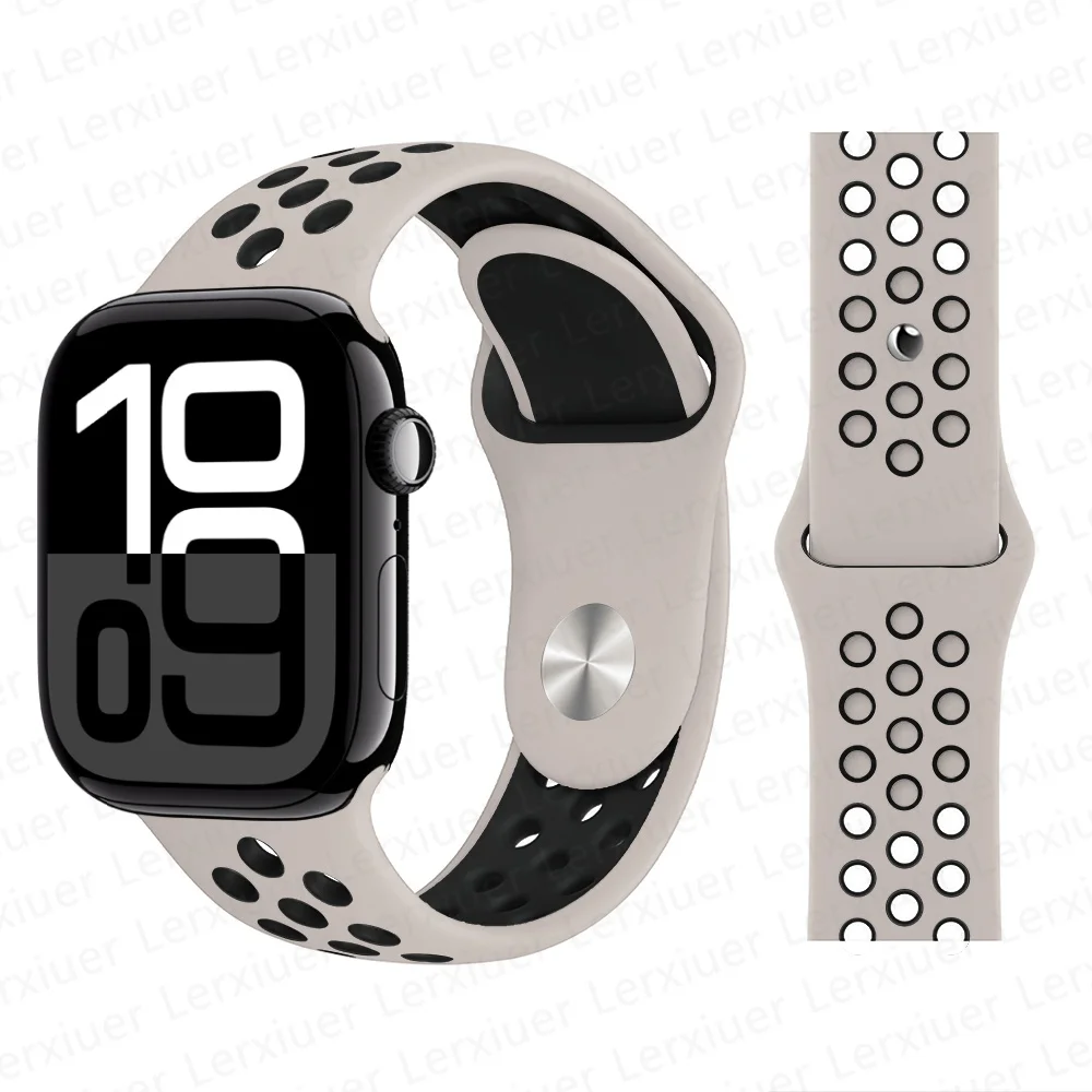 Für Apple Watch Armbänder 40mm 44mm 45mm 41mm 46mm 49mm Correa Armband iWatch Series 10 11 SE 9 8 7 Ultra 3 Offizielles Silikonarmband